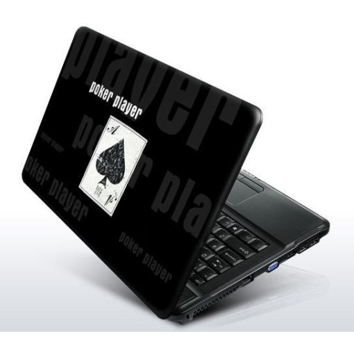 Poker Player Black laptopmatrica